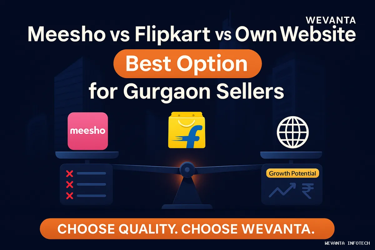 Comparison of Meesho, Flipkart, and own website for Gurgaon sellers
